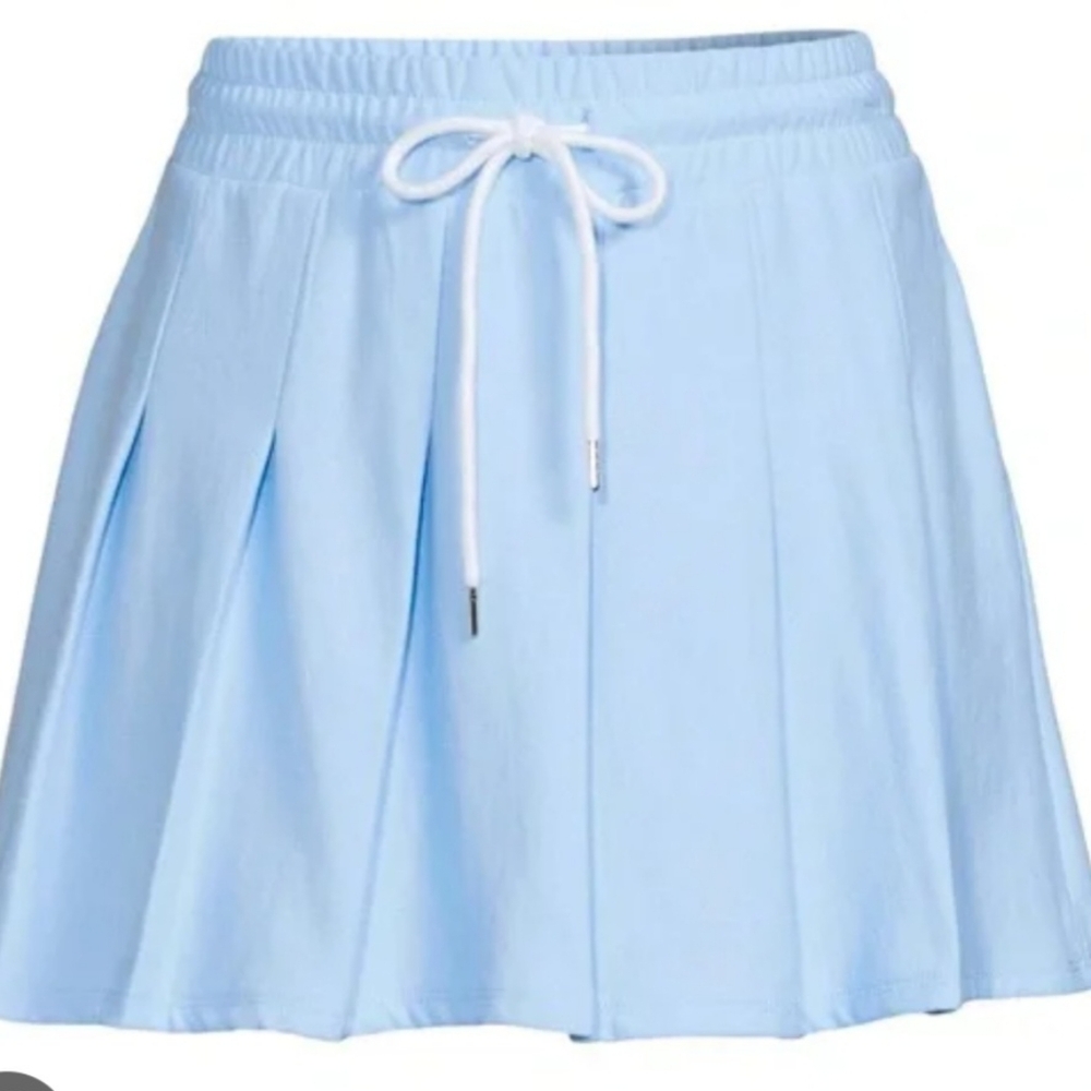 No BOUNDARIES Light Blue Pleated Women's Skirt